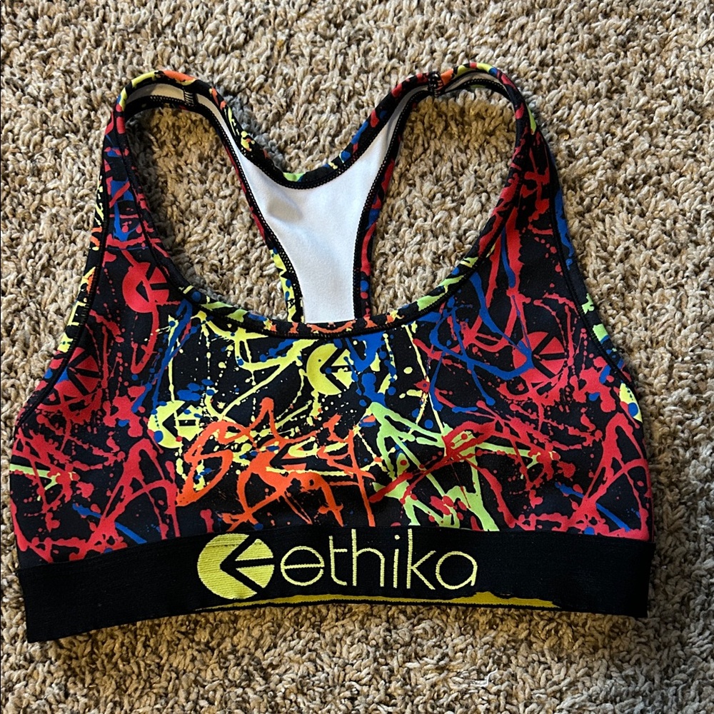 Ethika Abstract Splash Sports Bra